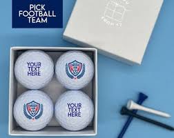 4 x Personalised Golf balls in gift box