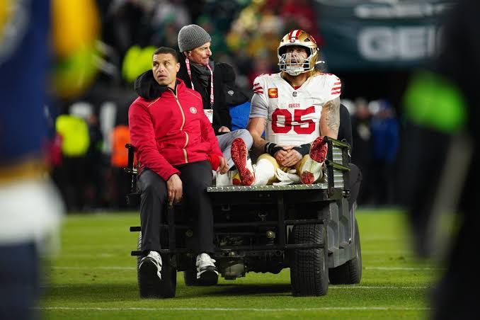 George Kittle suffers Achilles injury in 49ers-Eagles wild-card game