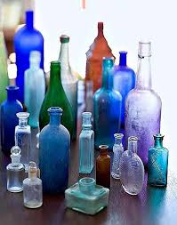 Lovely Bottle Collection Via C L U T T E R N O S T A L G I A Antique Glass Bottles Colored Glass Bottles Old Glass Bottles