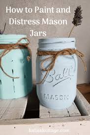 A mason jar, named after john landis mason who first invented and patented it in 1858, is a molded glass jar used in home canning to preserve food. How To Paint And Distress Mason Jars Katieskottage