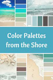 These Beach Color Palettes Will Help You Create Your Own Beach Color Scheme Choose Between Multiple Sand Strand Badezimmer Strandhaus Dekoration Bunte Hauser