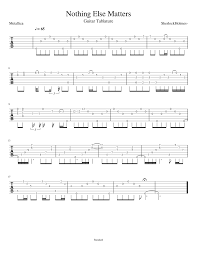Learn nothing else matters chords and lyrics by metallica. Nothing Else Matters Sheet Music For Guitar Solo Musescore Com