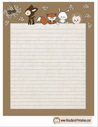 If the implementation of the lined papers is done late, then students will develop a faulty style of writing, as the spacing will be irregular, and the height of alphabets and breadth of alphabets will vary throughout. Free Printable Cute Woodland Animals Writing Paper Writing Paper Printable Stationery Free Printable Stationery Letter Paper