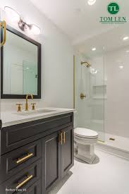 Black And Gold Bathroom Vanity These Gold Bathroom Details Say Luxury In This Black And Gold Bathroom See More Of Tom Len S Gold Bathroom Decor Black And Gold Bathroom Black Vanity Bathroom