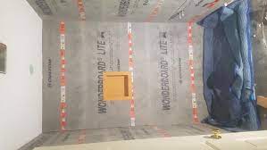 First off, cement board whether hardi or wonderboard type is not strong enough to provide sufficient support strength to prevent bending that will result in all our subs routinely use 1/2″ wonderboard, hardie backer, or similar, directly applied to studs. Kerdi And Wonder Board Under Tile Ceramic Tile Advice Forums John Bridge Ceramic Tile