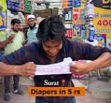 Diapers starts at just 5 rs, Add: ADD: SHOP NO. 12, G.FLOOR RHYTHM PLAZA,  OPP KADAR BHAI CHUNAWALA, NEAR PANWALA, KASKIWAD BAGHAL RD, BHAGAL, SURAT,  395003,, Call: +91 70410 00010, :, :, #surat ...