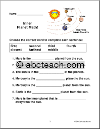 Planet Earth Worksheets Worksheets For Kids Middle School Lesson Plans Solar System Lessons