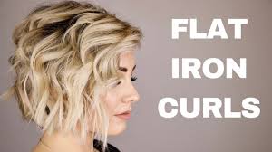 Make sure the hair continues to wrap around the flat iron's shell as you pass through your ends. How To Curl With A Flat Iron Short Hair Youtube
