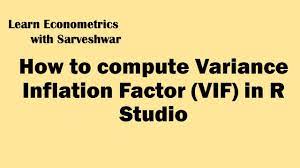 Computing Variance Inflation Factor Vif In R Studio Youtube
