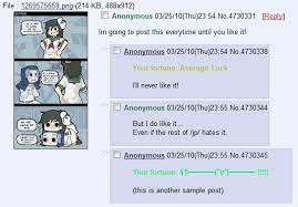 Example of Fortune on /jp/ | Fortune | Know Your Meme