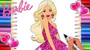 Barbie is a part of almost every young girls life. Glitter Barbie Dress Coloring Page Barbie Coloring Book Printable Barbie Coloring Page Rainbow Youtube