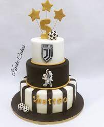 The juventus logo has the black and white stripe pattern that you can see through their brand and a big j with the club's name on top of it. Juventus Cake Cake Cupcake Birthday Cake Soccer Cake