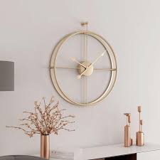 Black And Gold Wall Clock Uk Minimalist Framed Wall Clock Minimalist Wall Clocks Living Room Clocks Wall Clock Modern