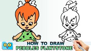 How To Draw Pebbles Flintstone From The Flintstones Youtube