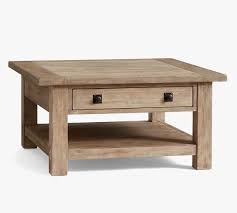 Factor to any room with its great looking wood veneer and metal finish. Benchwright 36 Square Coffee Table Pottery Barn