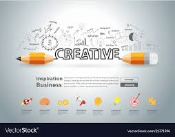 Creative Pencil Design With Drawing Charts Graphs