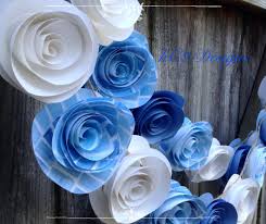 Learn more by continuing to read the rest of the blog. Paper Flower Garland Blue Garland Baby Blue Wedding Blue And White Kc2designs By Kerry