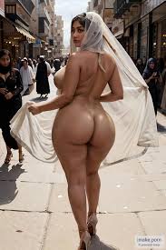 iMake.porn - A beautiful arab woman in veil, bride, curvy body, big ass,  huge...