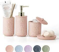 Detailed landscapes, realistic animals, and floral displays amongst many more. Virtune Blue Bathroom Accessories Set Pink Soap Dishes Amazon Com Au