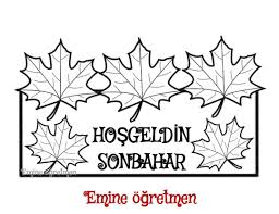 Emine Ogretmen Sonbahar Taci Kalip Sonbahar Sanati Sonbahar Suslemeleri Boyama Sayfalari