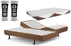 Split California King Adjustable Bed With Built In Massage 2 Independent Remote Controls And Usb Ports Adjustable Beds Bamboo Pillow Memory Foam Mattress