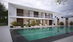Une grande maison avec une piscine. Magnifique Villa Contemporaine Avec Grande Piscine Au Kazakhstan Modern Villa Design Architect House Architecture
