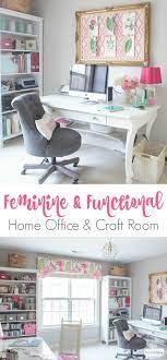Feminine Home Office Craft Room Tour Feminine Home Offices Home Office Space Craft Room Decor