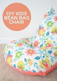 Diy Sew A Kids Bean Bag Chair In 30 Minutes Bean Bag Chair Kids Kids Bean Bags Sewing Projects For Kids