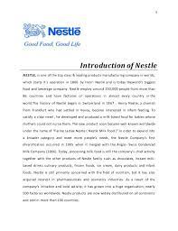 Largest food company in the world. Nestle Assignment