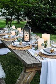 Check spelling or type a new query. Lovely Outdoor Table Decor For A Dinner Al Fresco Get Ideas For Outdoor Table Settings That Are C Dinner Table Decor Dinner Table Setting Outdoor Table Decor