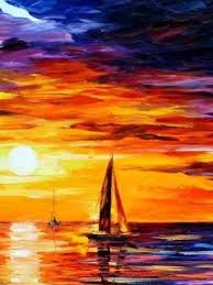 This tutorial focuses heavily on blending with acrylics, which can be a tricky thing. Painting Easy Sunset Ocean Painting Inspired