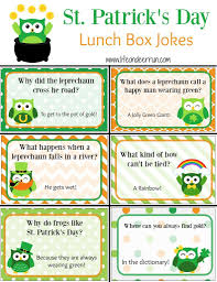 St Patrick S Day Lunch Box Jokes Printable Lunchbox Jokes St Patricks Day Jokes Printable Lunch Box Jokes