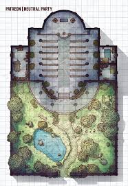 Garden Temple Battlemaps Dungeon Maps Tabletop Rpg Maps Fantasy World Map