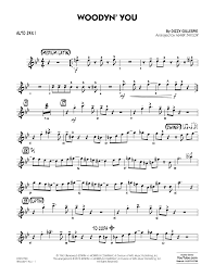 In addition to the fine miles davis rendition, many jazz greats have recorded the tune, among them bud powell, sonny rollins, max roach, eric dolphy. Woodyn You Alto Sax 1 Sheet Music Mark Taylor Jazz Ensemble