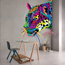 Wild Jaguar Wall Sticker Cat Animal Art Vinyl Black Panther Etsy In 2020 Graffiti Wall Art Mural Art Art