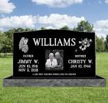 Large Companion Black Granite Headstone $1,000.00 OFF! 42x6x22