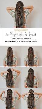 3 Easy And Romantic Hairstyles For Valentine S Day Elephant On The Road Hair Styles Easy Hairstyles Romantic Hairstyles