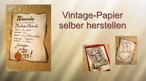 Falte das papier anschließend in zieharmonikaform und schneide deine gewünschte blumenform hinein. Vintage Papier Selber Gemacht Ruthvong Youtube