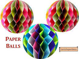 Diy Hanging Paper Ball Festival Home Decoration Ideas Tanishqavideos Diy Paper Craft Ideas Youtube Paper Balls Paper Crafts Diy Diy Hanging