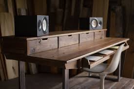 Find images of weathered wood. Monkwood Sd88 Studio Desk In Rustic Reclaimed Wood For Audio Video Monkwood
