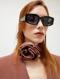 Geometric sunglasses, black