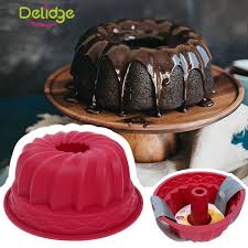 Ring Silicone Bakeware Mould Chiffon Cake Pan Bread Pastry Tin Baking Mold Tool Chocolate Bundt Cake Chocolate Desserts Cake Desserts