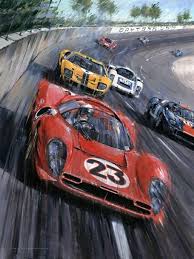The new movie ford v ferrari starring matt damon and christian bale depicts the 1966 24 hours of le mans. Obrazy Art Cars Motorsport Art Automotive Art
