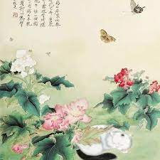 一剪梅 李清照红藕香残玉簟秋 轻解罗裳 独上兰舟 云中谁寄锦书来 雁字回时 月满西楼 花自飘零水自流 一种相思 两处闲愁 此情无计可消除 才下眉头 却上心头 oriental art asian art art
