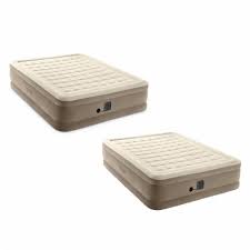 Enjoy a good night's sleep while camping with this queen sized air bed. Intex Plush Fiber Tech Elevated Air Mattress With Built In Pump Queen 2 Pack 1 Unit Fred Meyer