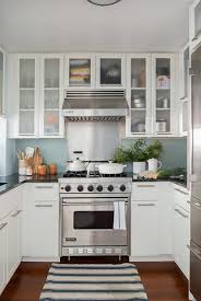 blue kitchen with viking range