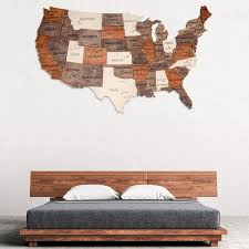 Maybe you would like to learn more about one of these? Amazon Com 3d Wood Map Of United States Wooden Wall Art Wooden Map Dorm Decor Map Of Usa Handing Husband Boyfriend Gift 3d Wall Map Wedding Gift For Couple Handmade