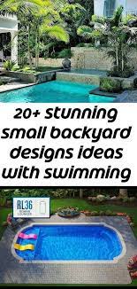20 Stunning Small Backyard Designs Ideas With Swimming Pool Trendecora Small Fiberglass Pool Wi In 2020 Small Backyard Design Backyard Design Small Fiberglass Pools