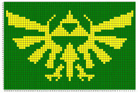 Legend Of Zelda Triforce Pillow Pixel Crochet Cross