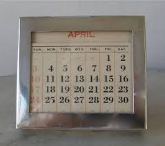 Sterling Perpetual Calendar Gorham Silver Co Complete Set Of Date Cards Original Velvet Back American Art Deco Vin Vintage Calendar Gorham Silver American Art